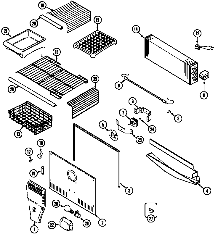 FREEZER COMPARTMENT (BISQUE) (MTB2455DRQ)