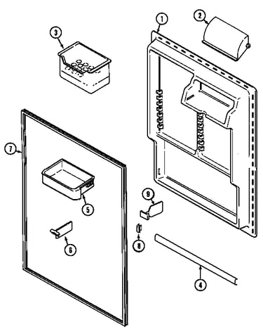 Fresh food inner door (bisque) (mtb2455drq)
