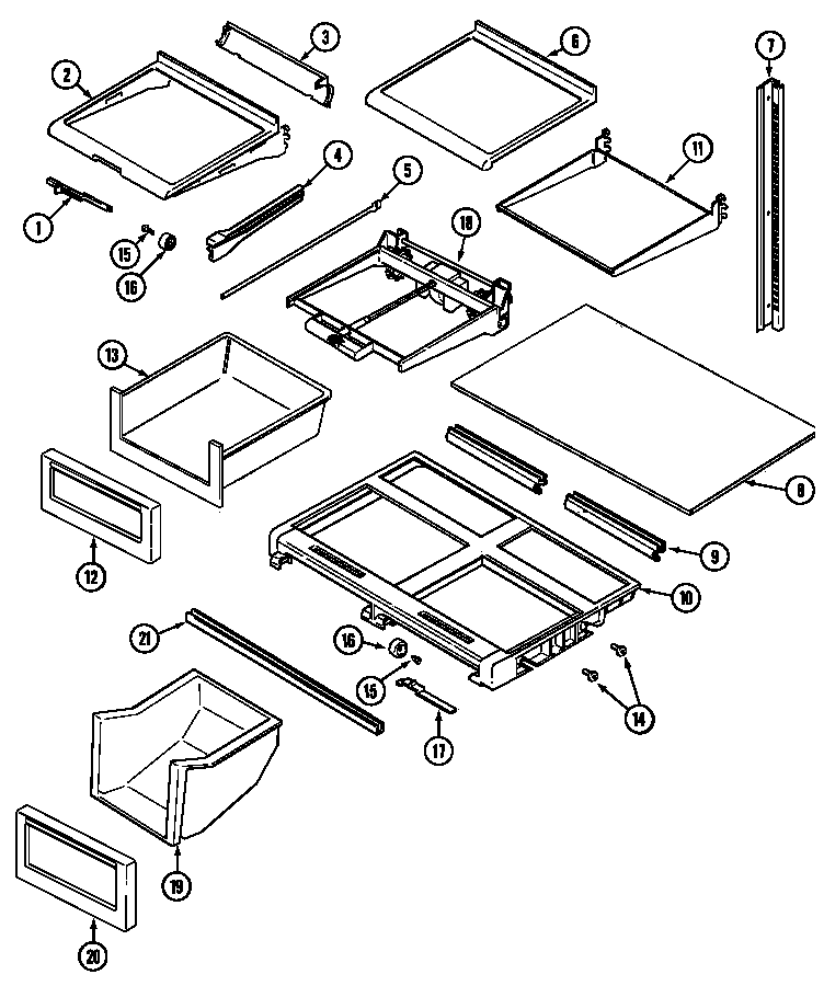 Shelves & accessories (bisque) (mtb1956deq)