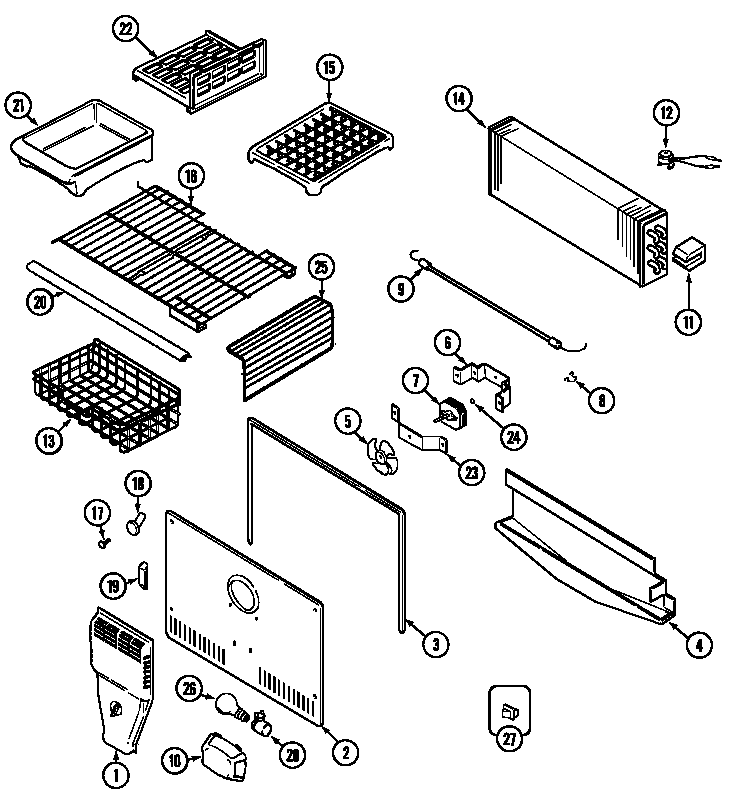 FREEZER COMPARTMENT (BISQUE) (MTB1956DEQ)