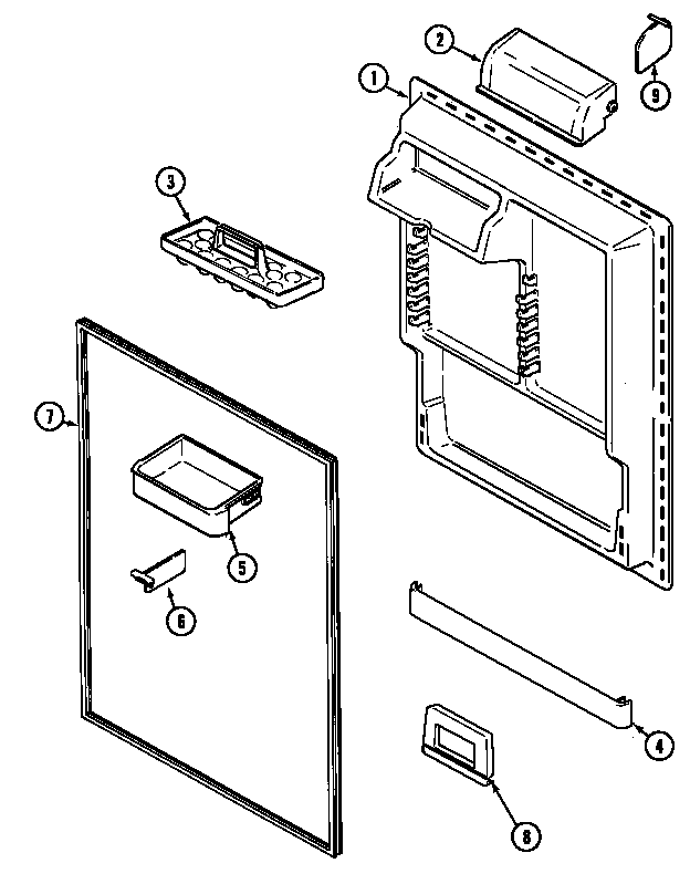 FRESH FOOD INNER DOOR (MTB1956DEA) (MTB1956DEB) (MTB1956DEW)