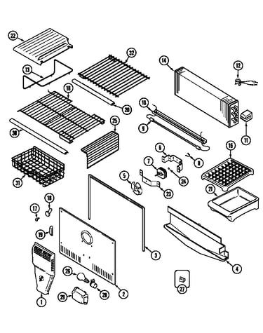 Freezer compartment (mtb2656dea) (mtb2656deb) (mtb2656dew)