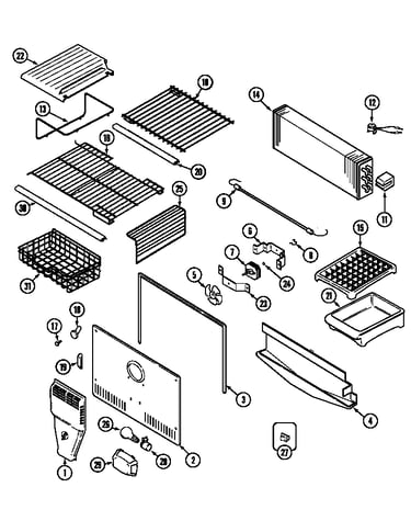 Freezer compartment (bisque) (mtb2656deq)