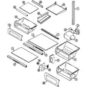 Maytag MSD2354FRA shelves & accessories diagram
