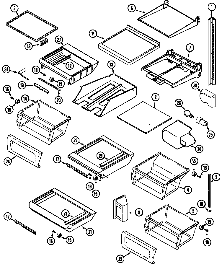 Shelves & accessories (gs2588pkda)