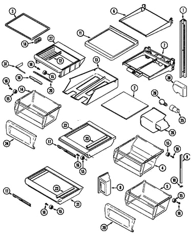 Shelves & accessories (bisque) (gs2588pkdq)