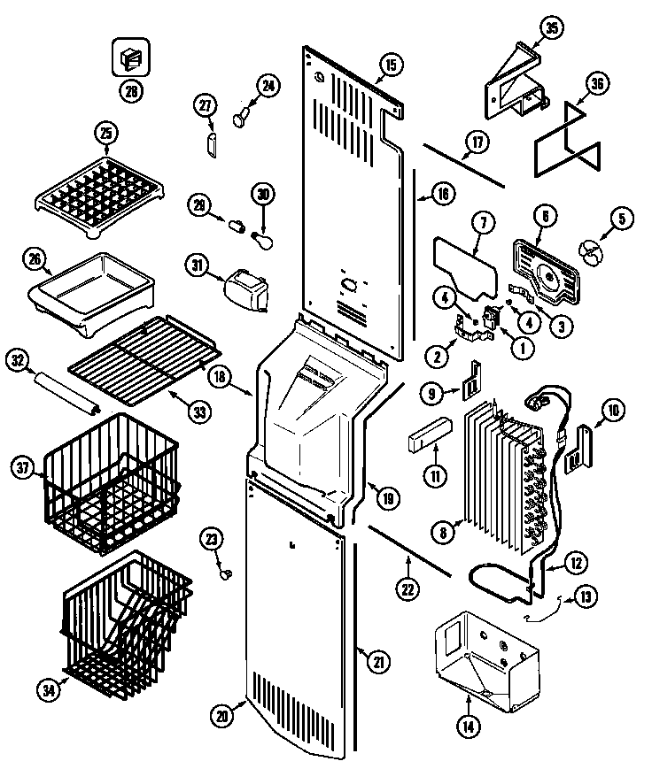 FREEZER COMPARTMENT (BISQUE) (GS2588PKDQ)