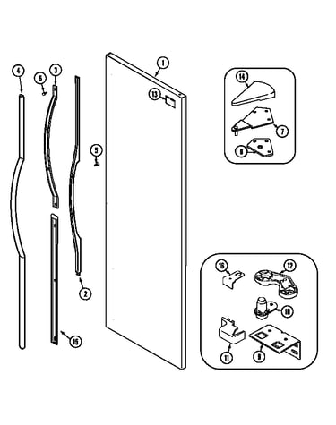 Fresh food outer door (gs2588pkda)