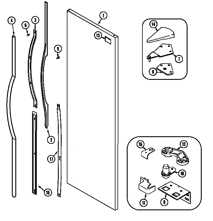 Fresh food outer door (bisque) (gs2588pkdq)