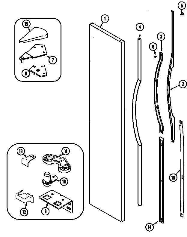 Freezer outer door (bisque) (gs2588pkdq)