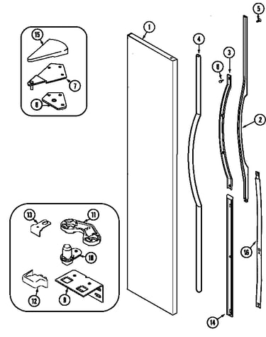 Freezer outer door (bisque) (gs2588pkdq)