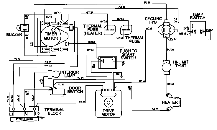 Wiring information (mde9520azw)