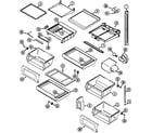 Jenn-Air JSD2789DEW shelves & accessories diagram