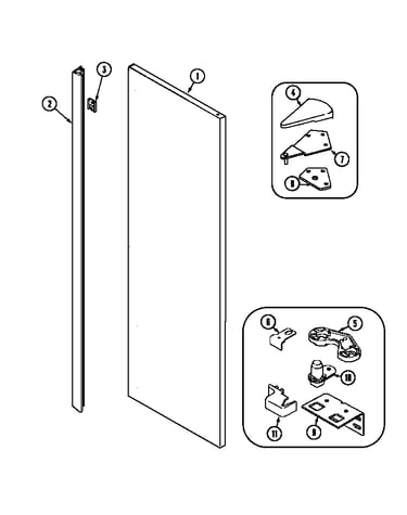 Fresh food outer door (jsd2789des) (jsd2789des)