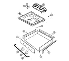 Magic Chef CLZ8509BDB top & burner box diagram