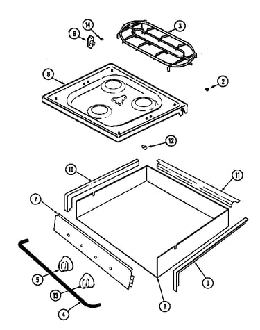 Top & burner box