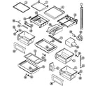 Maytag MSD2456DEW shelves & accessories diagram