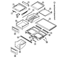 Maytag GT2628PEFW shelves & accessories diagram