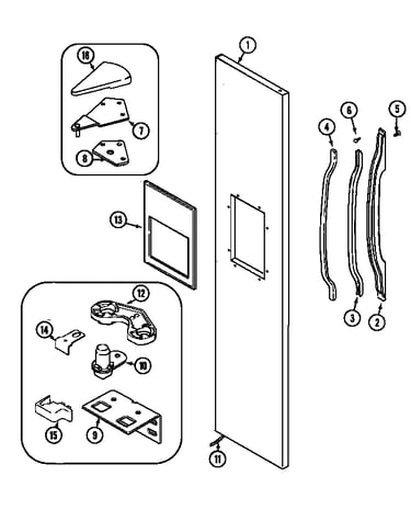 Freezer outer door
