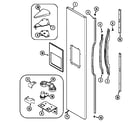 Maytag GS2614CXFQ freezer outer door diagram