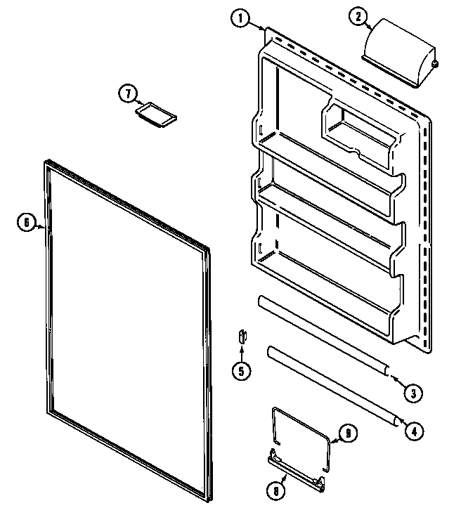 Fresh food inner door (gt2413nxfw)