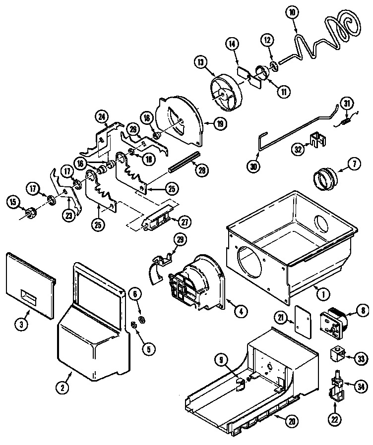 Crusher bin & enclosure assy. (230v)