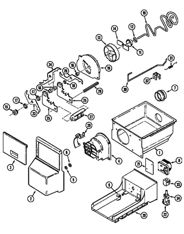 Crusher bin & enclosure assy. (230v)
