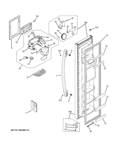 Freezer door