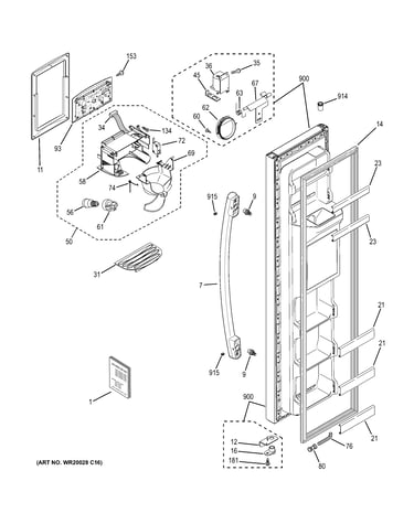 Freezer door