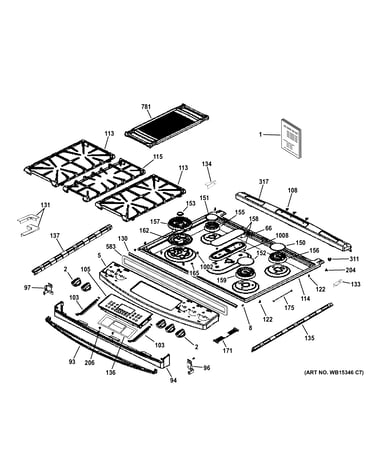 Control panel & cooktop