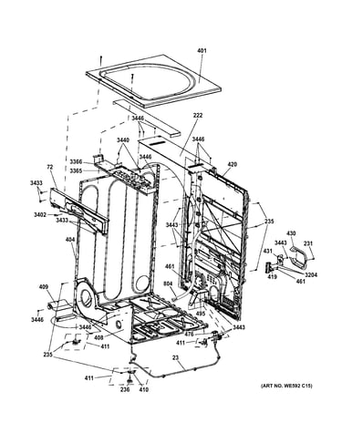 Cabinet & top panel