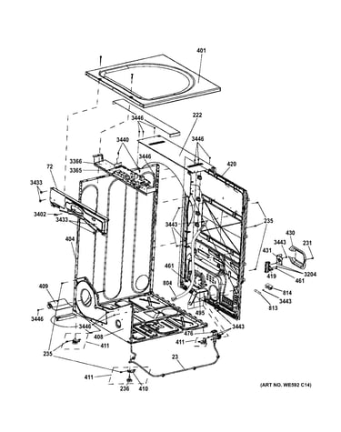 Cabinet & top panel