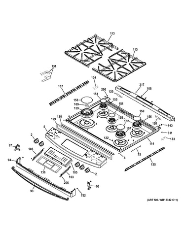 Control panel & cooktop