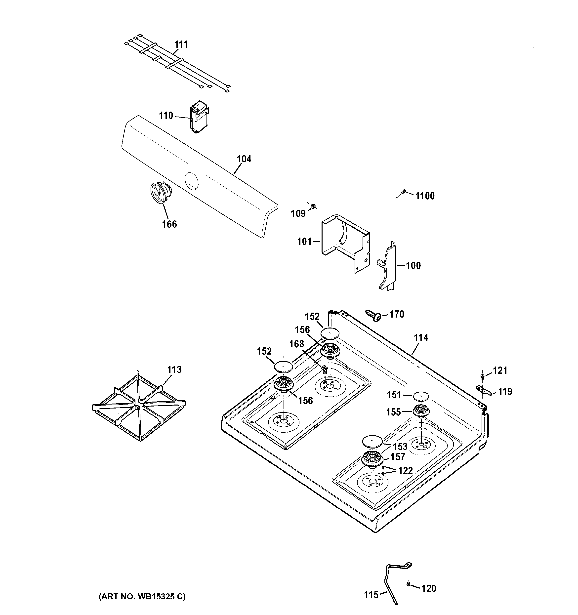 Control panel & cooktop