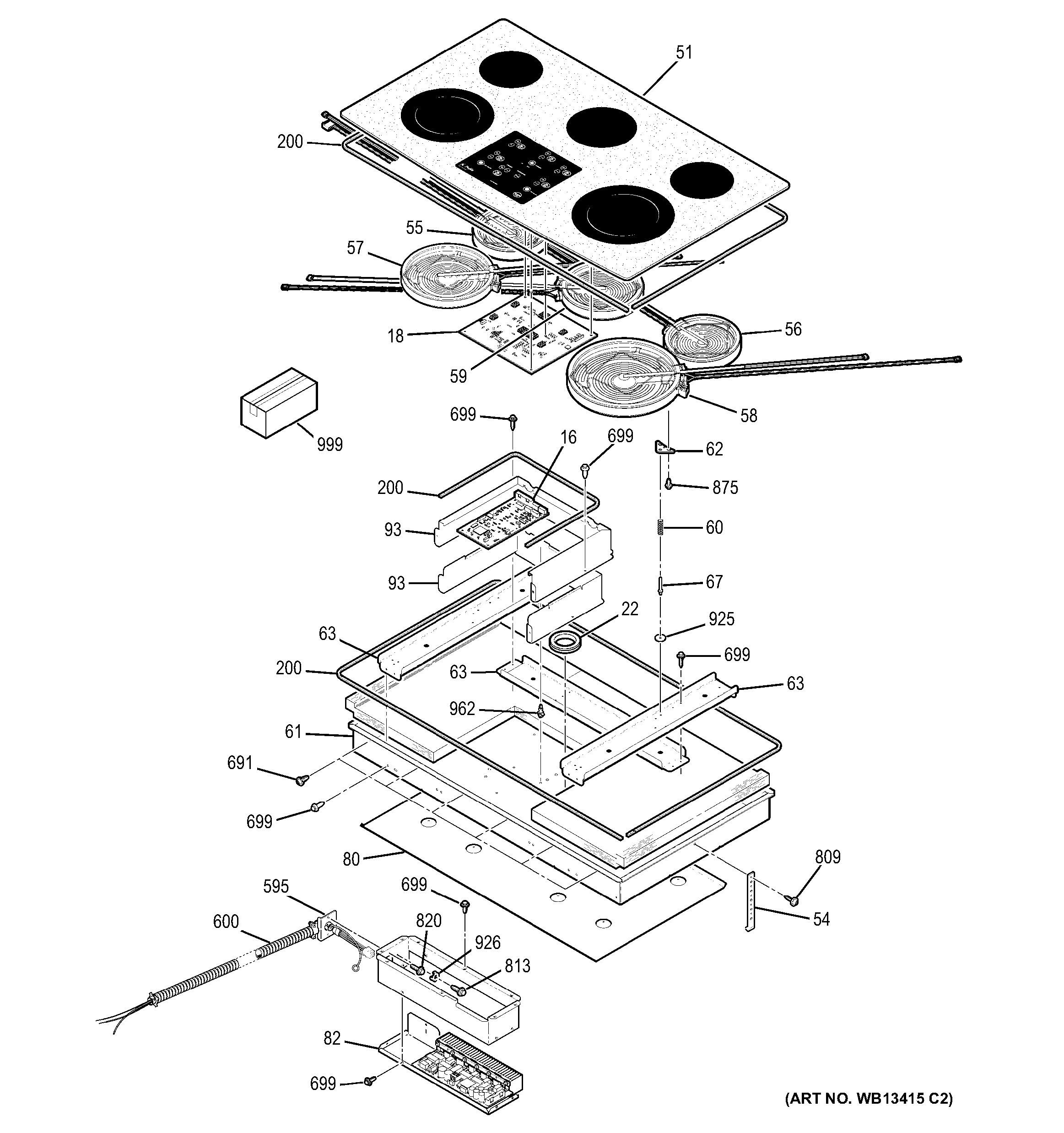 Control panel & cooktop