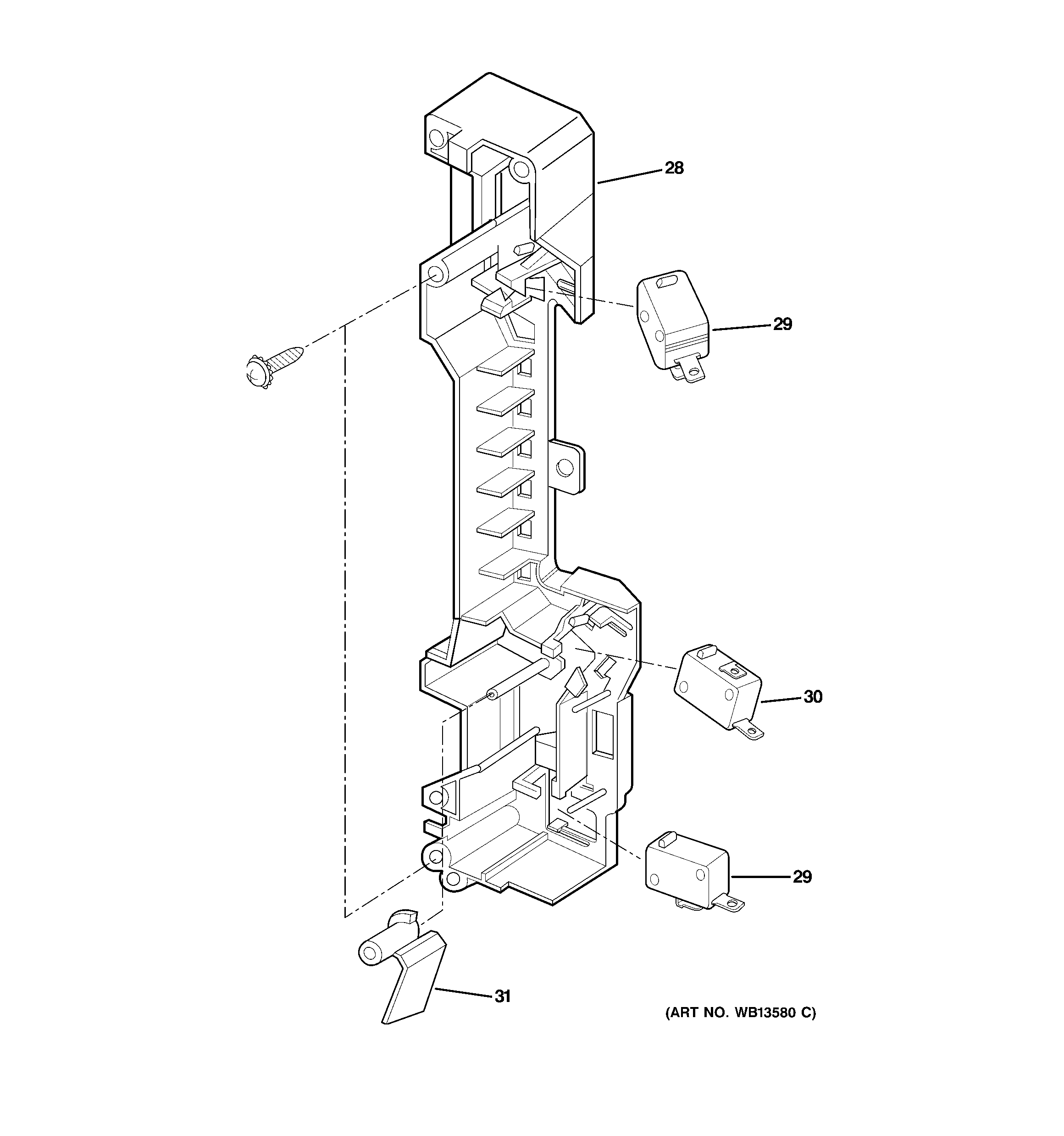 Latch board parts