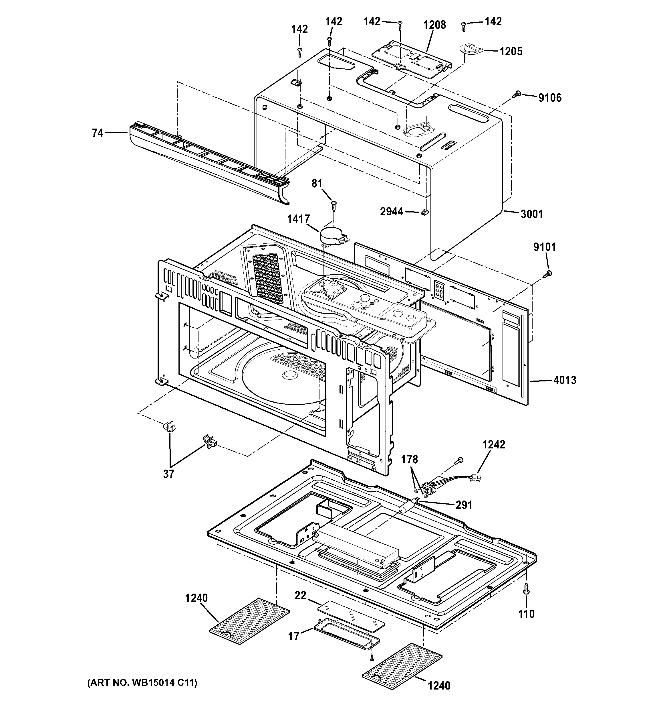 Oven cavity parts