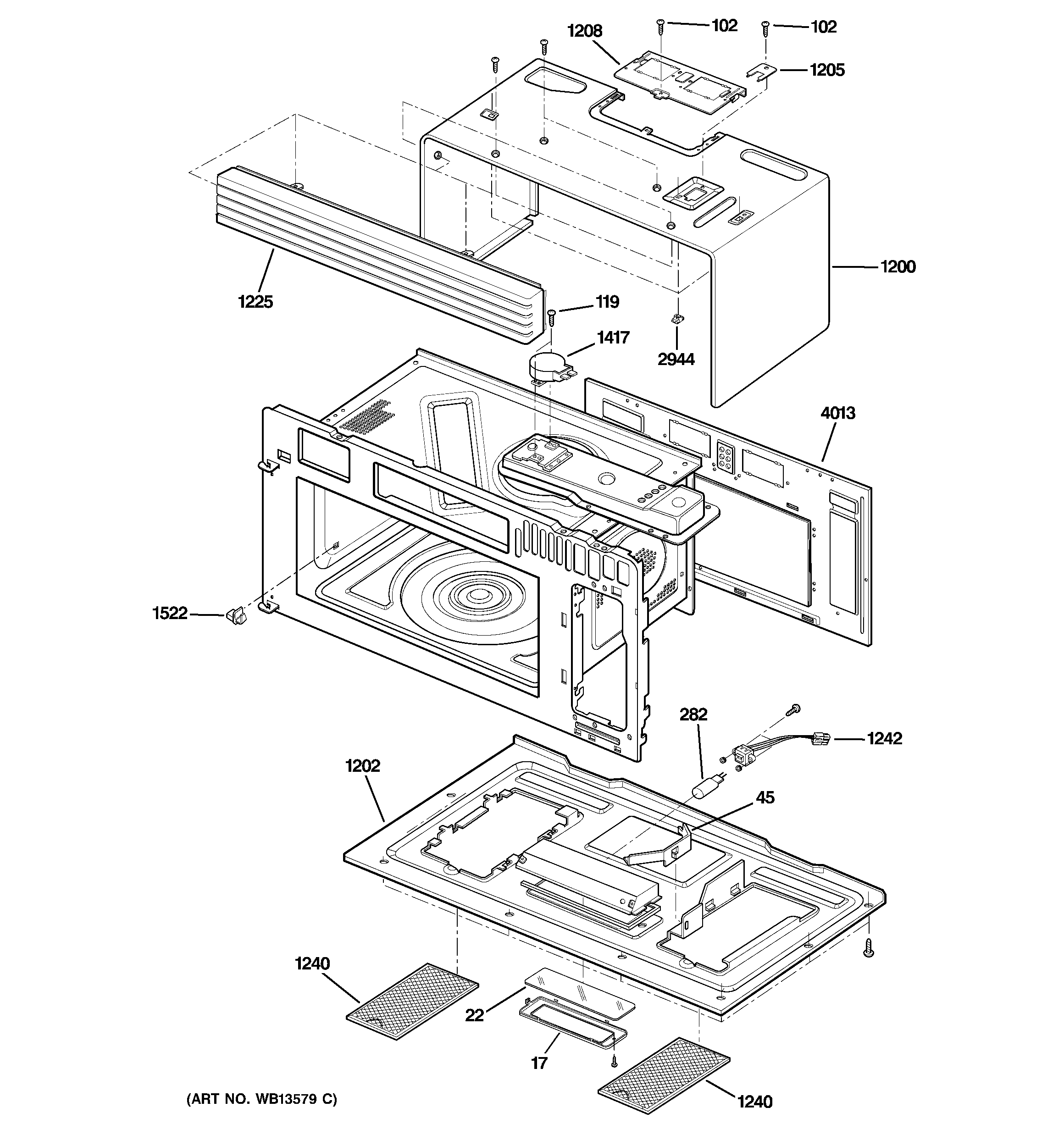 Oven cavity parts