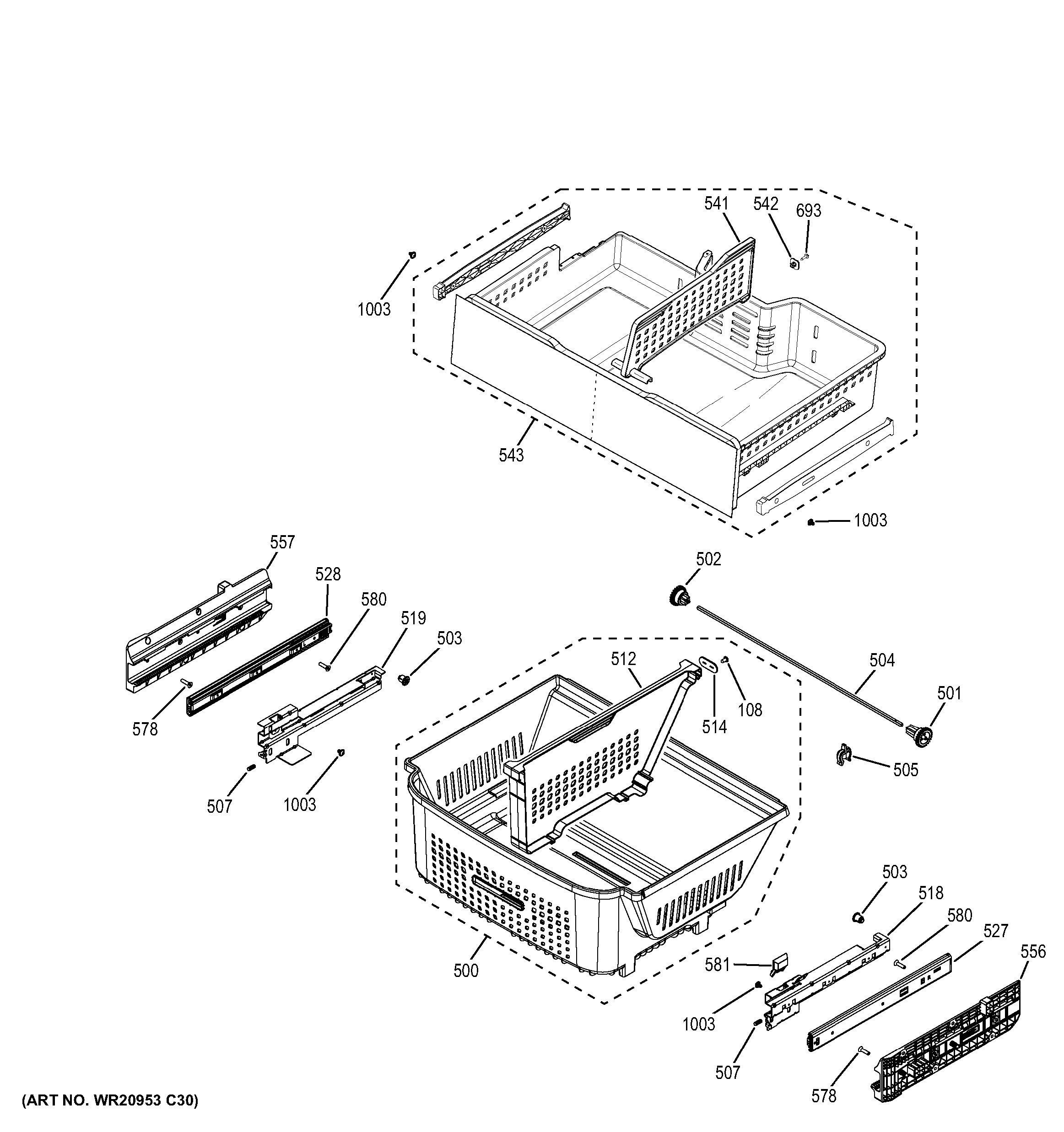 Freezer shelves