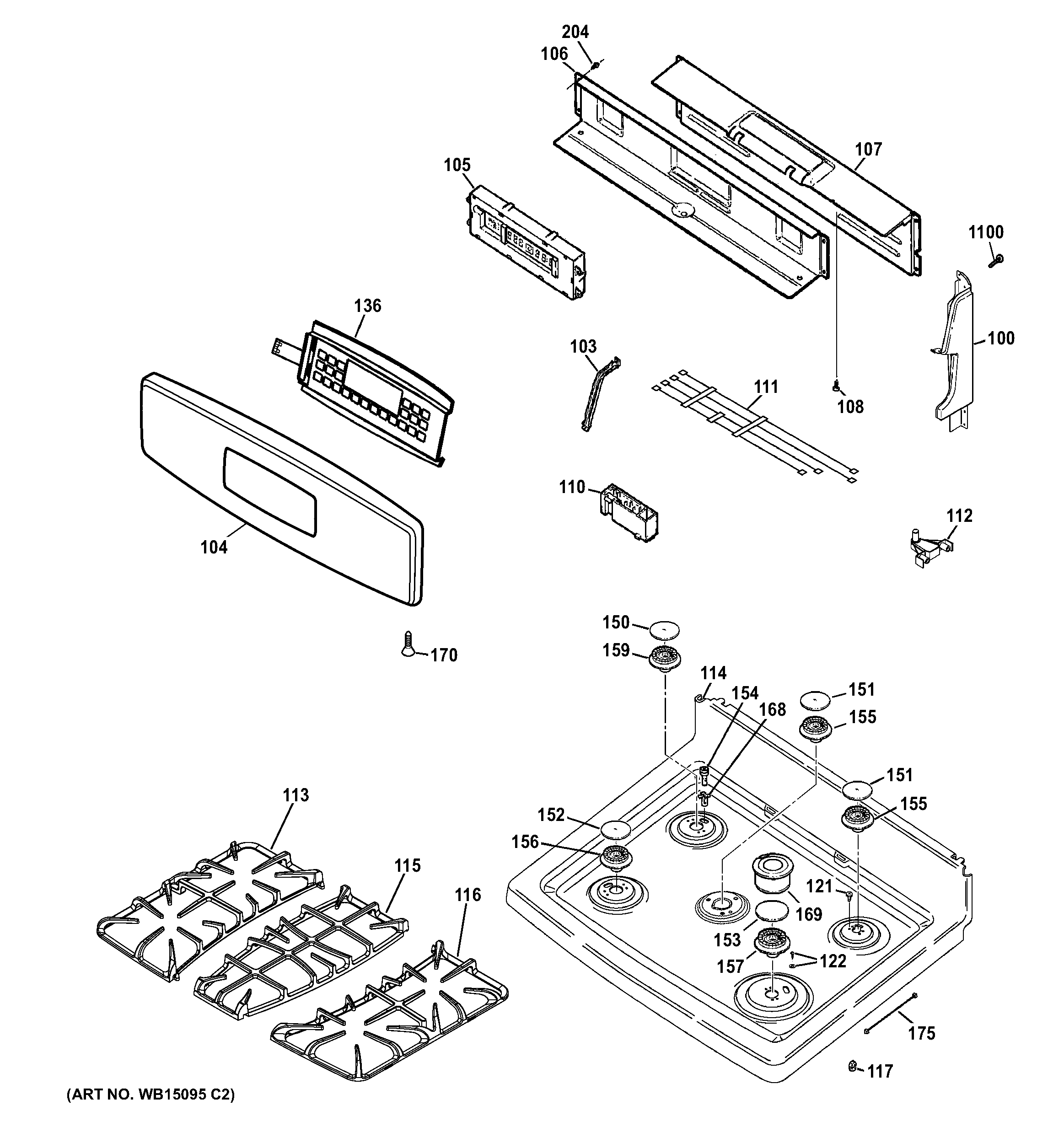 CONTROL PANEL & COOKTOP