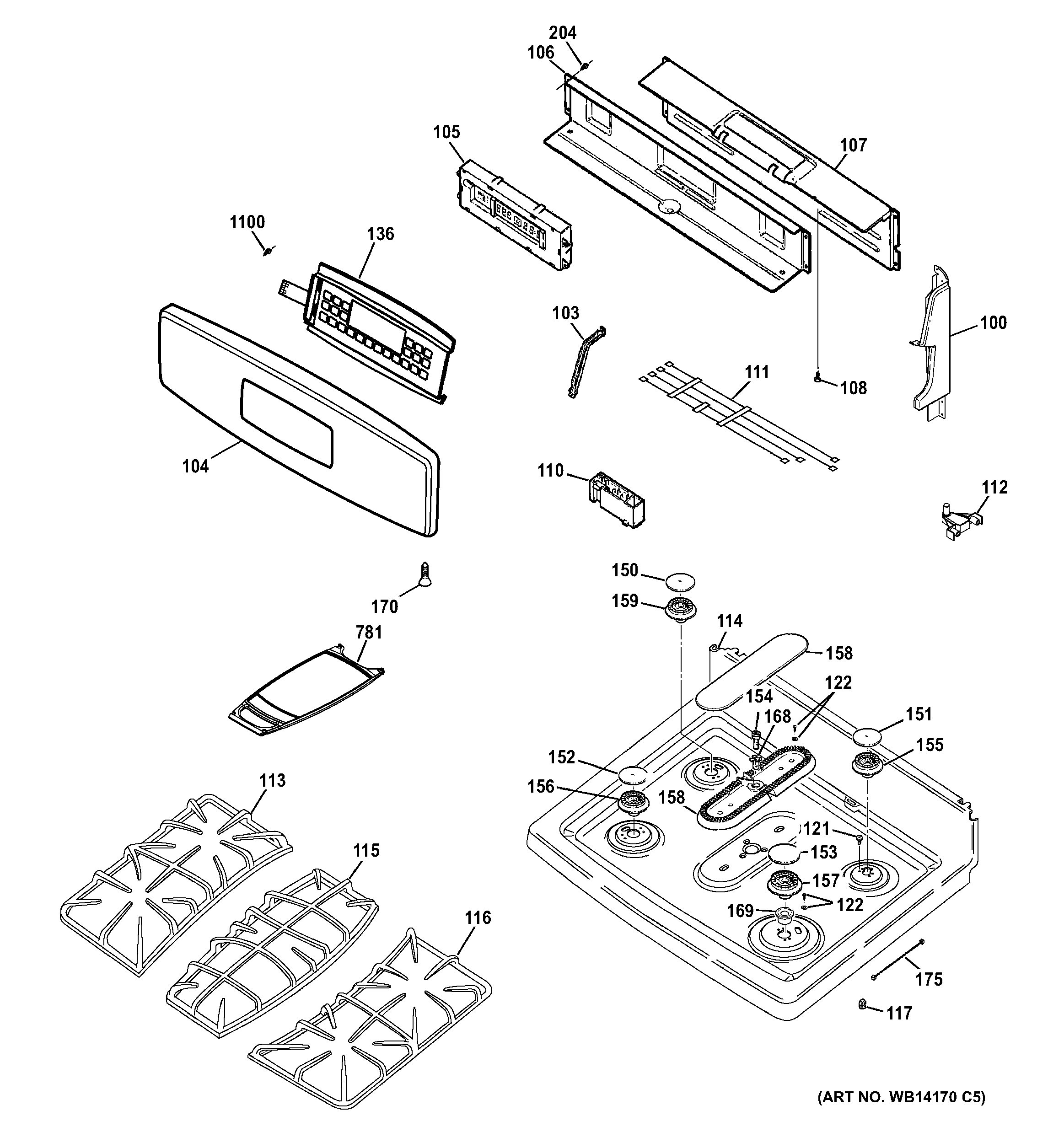 CONTROL PANEL & COOKTOP