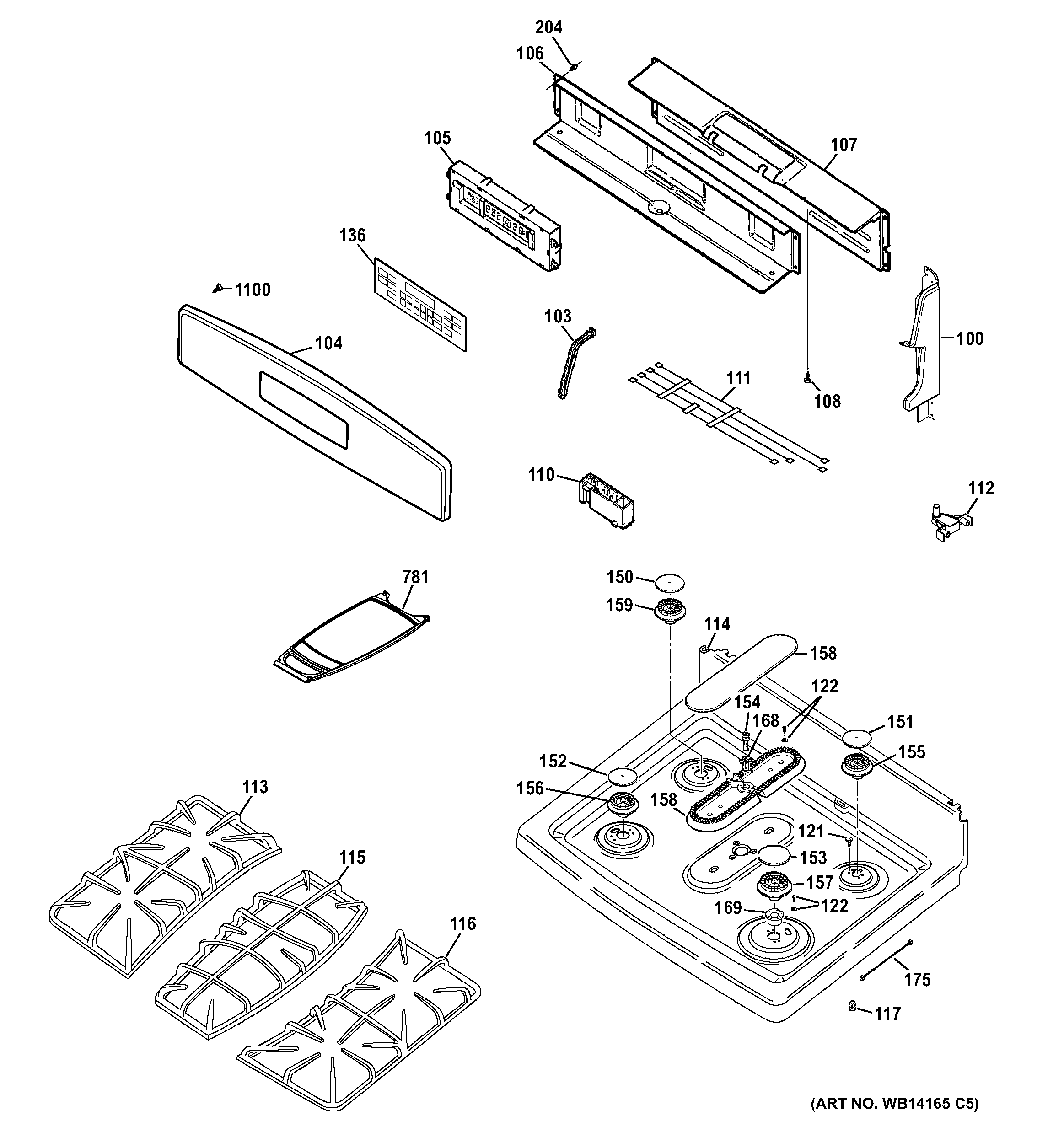 CONTROL PANEL & COOKTOP