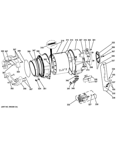 Tub & motor