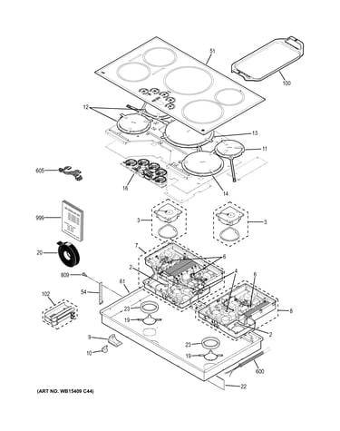 Control panel & cooktop