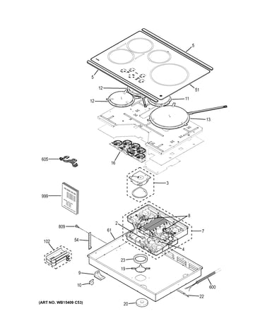 Control panel & cooktop