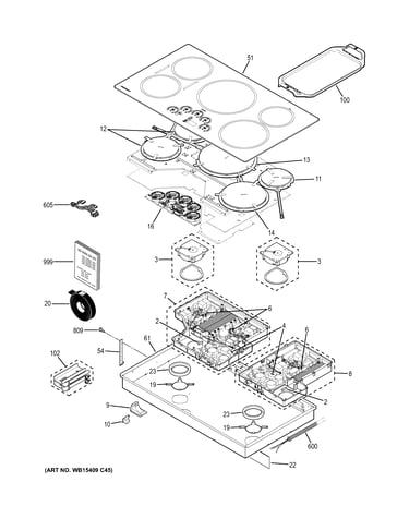 Control panel & cooktop