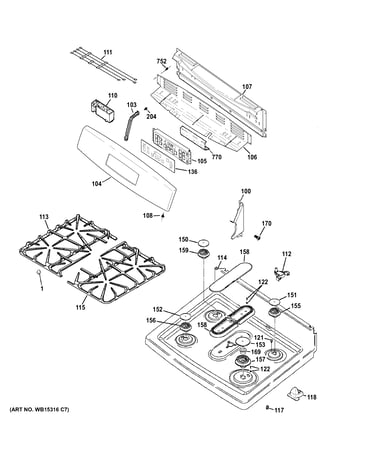 Control panel & cooktop