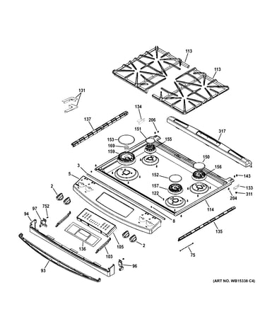 Control panel & cooktop
