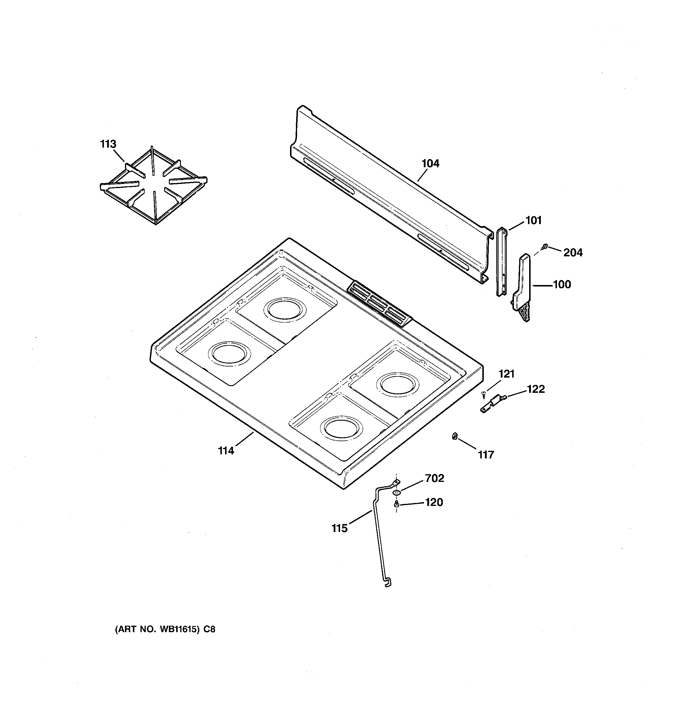 CONTROL PANEL & COOKTOP