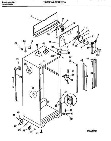 Cabinet with fan assembly